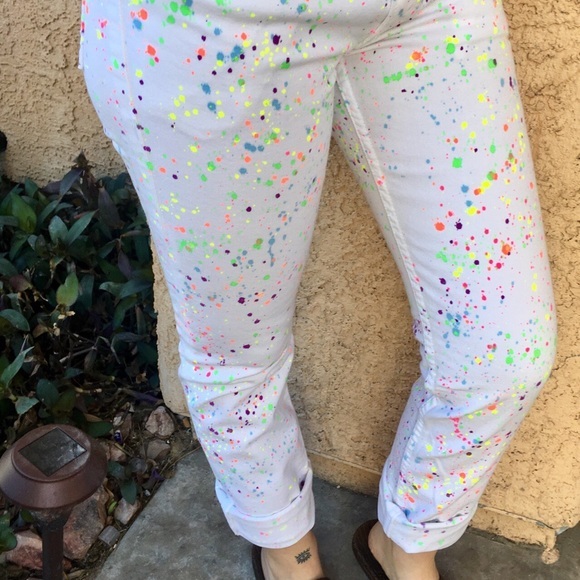American Apparel paint splat slim slack jeans - Picture 3 of 3